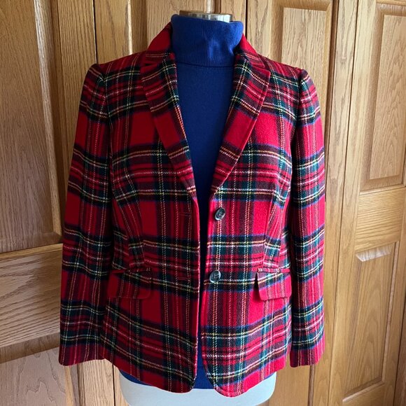TALBOTS - Shetland Wool Blazer - Plaid -- Excellent Condition - Picture 12 of 14